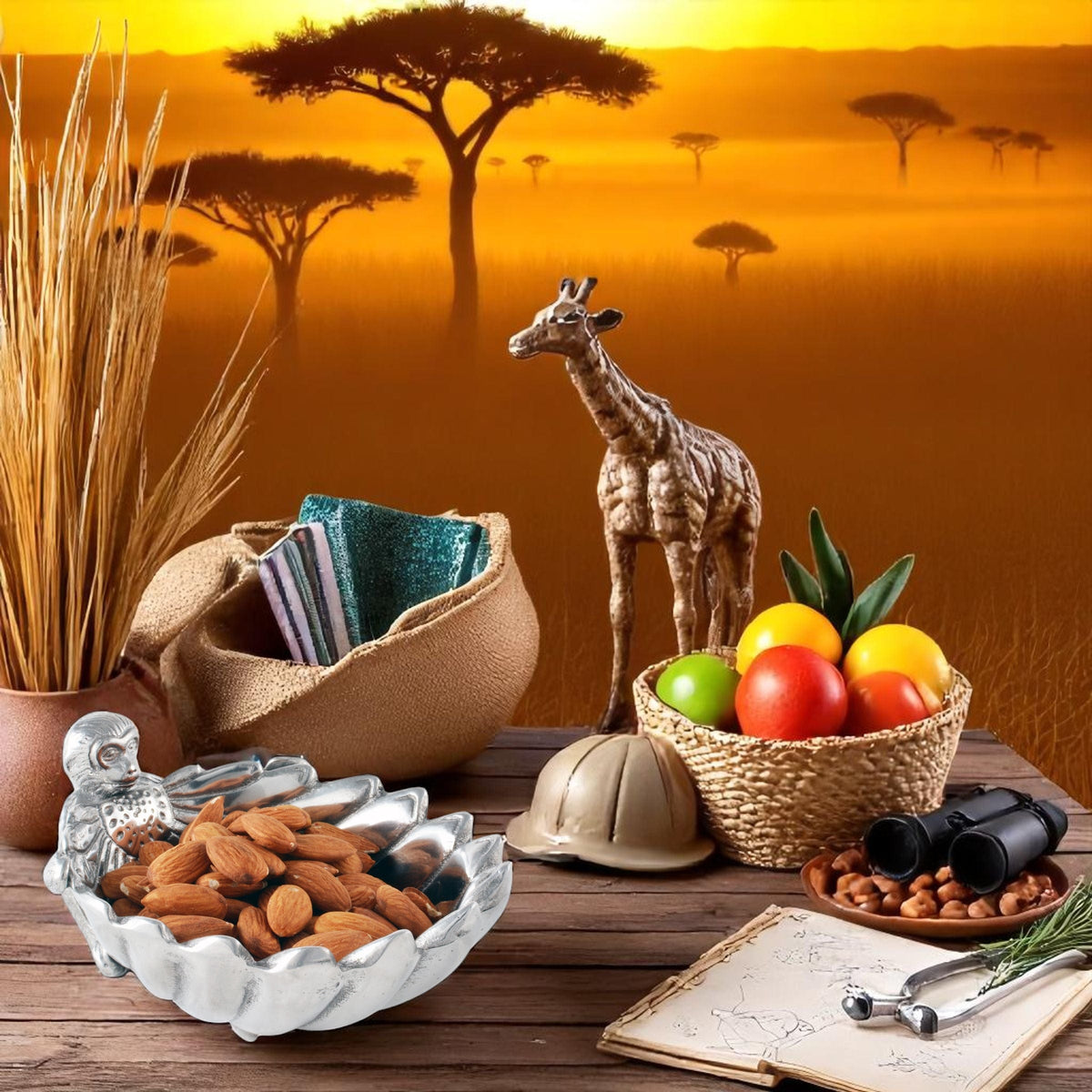 Arthur Court Safari Monkey Nut Bowl