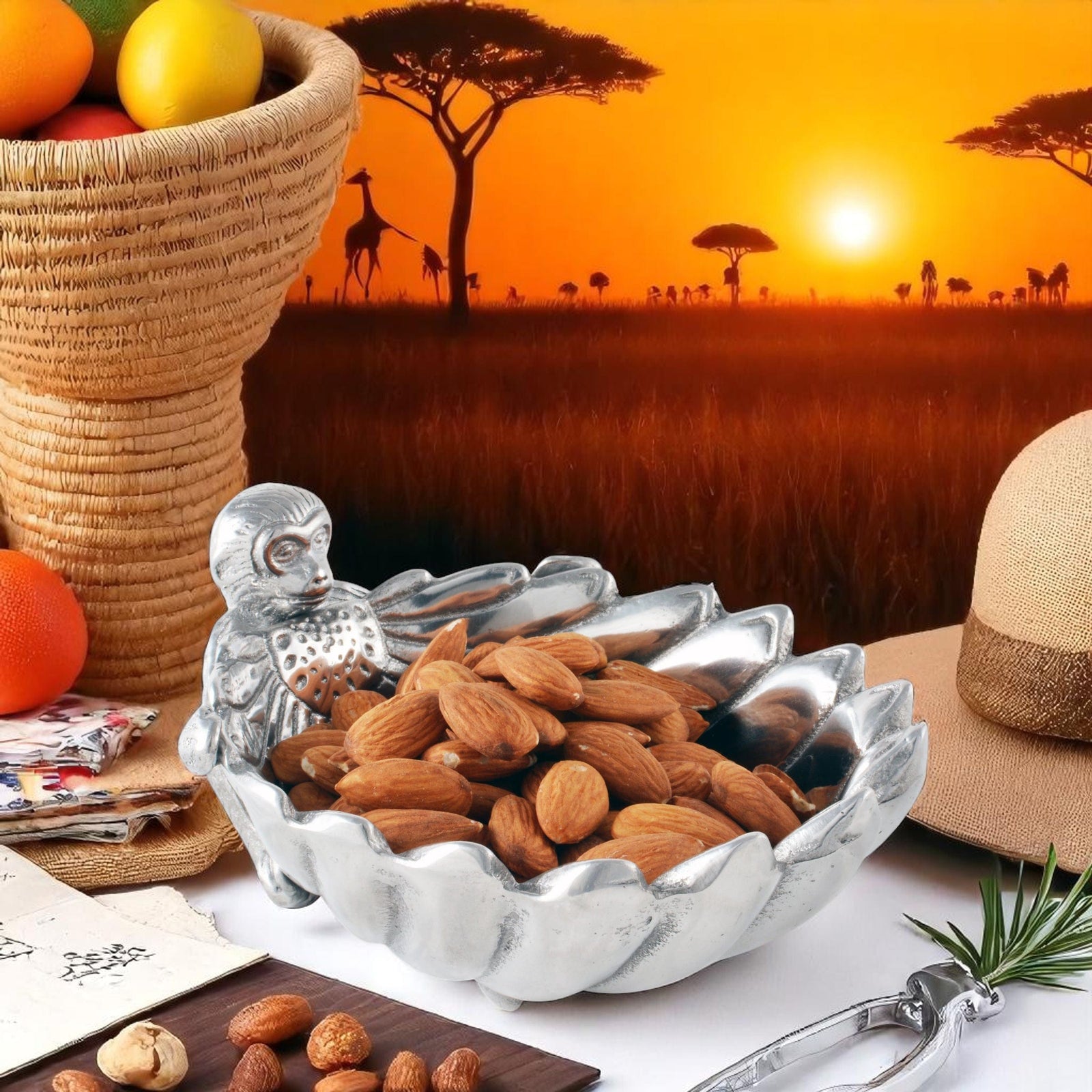 Arthur Court Safari Monkey Nut Bowl