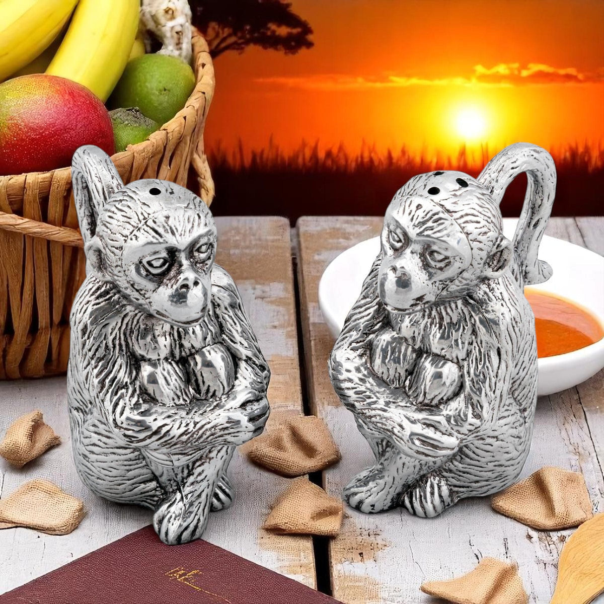 Arthur Court Safari Monkey Salt and Pepper