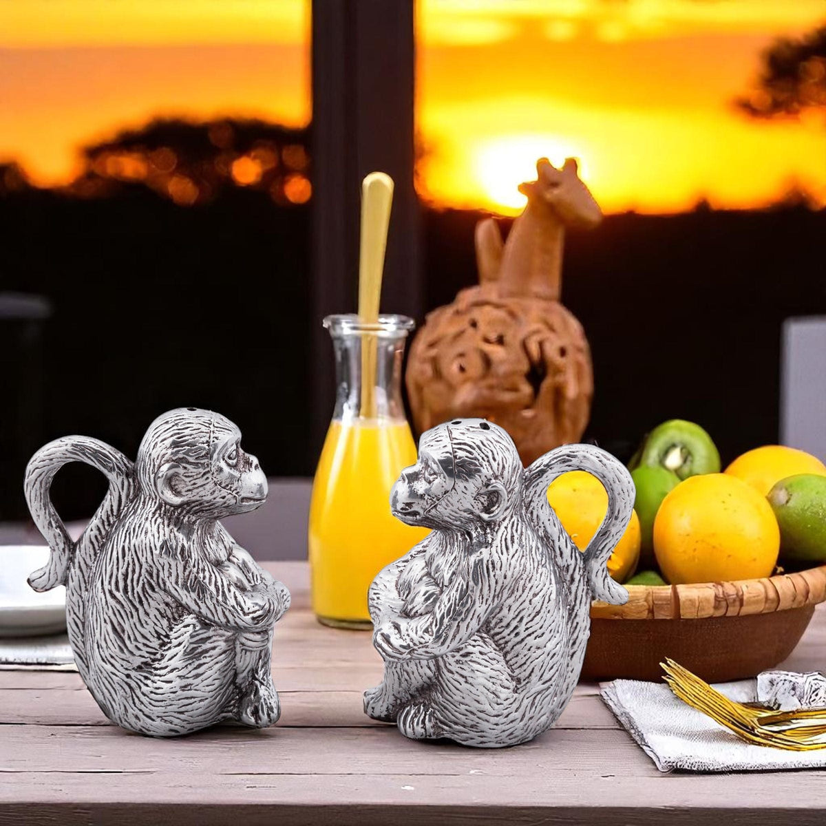 Arthur Court Safari Monkey Salt and Pepper