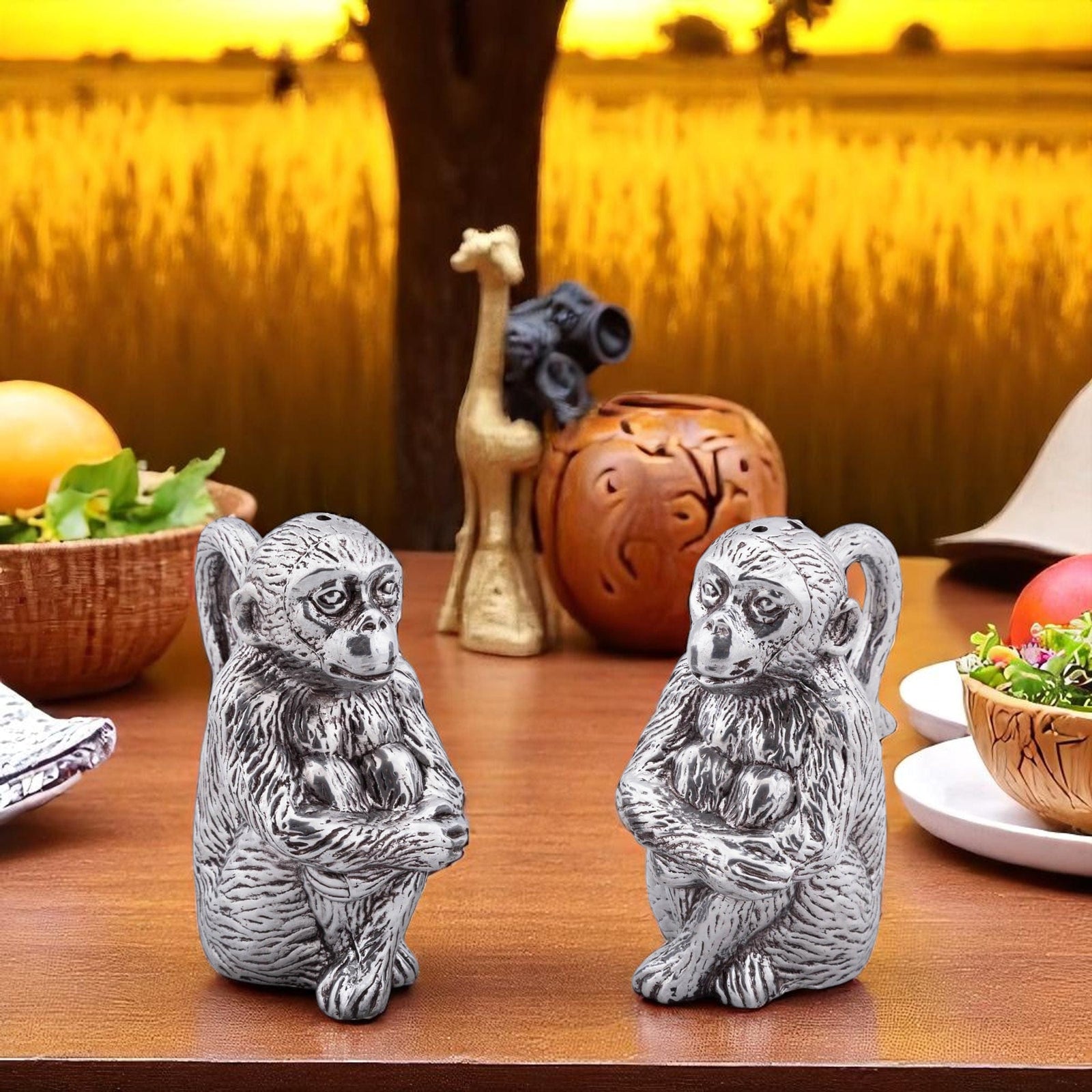 Arthur Court Safari Monkey Salt and Pepper