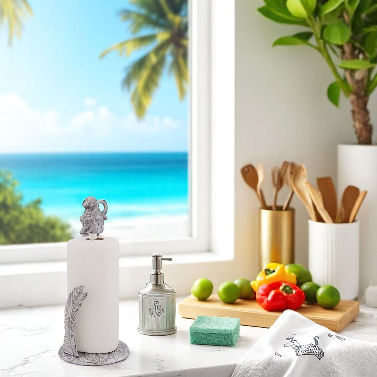 Arthur Court Safari Monkey Towel Holder