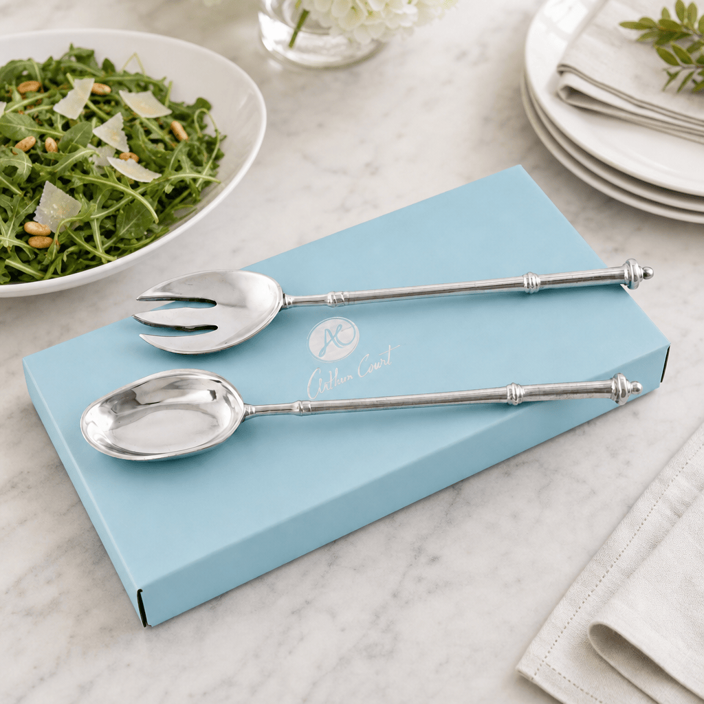 Arthur Court Salad Serving Set Beaded Serving Set