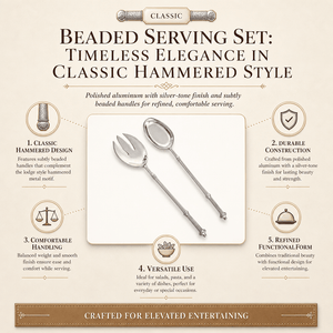 Arthur Court Salad Serving Set Beaded Serving Set