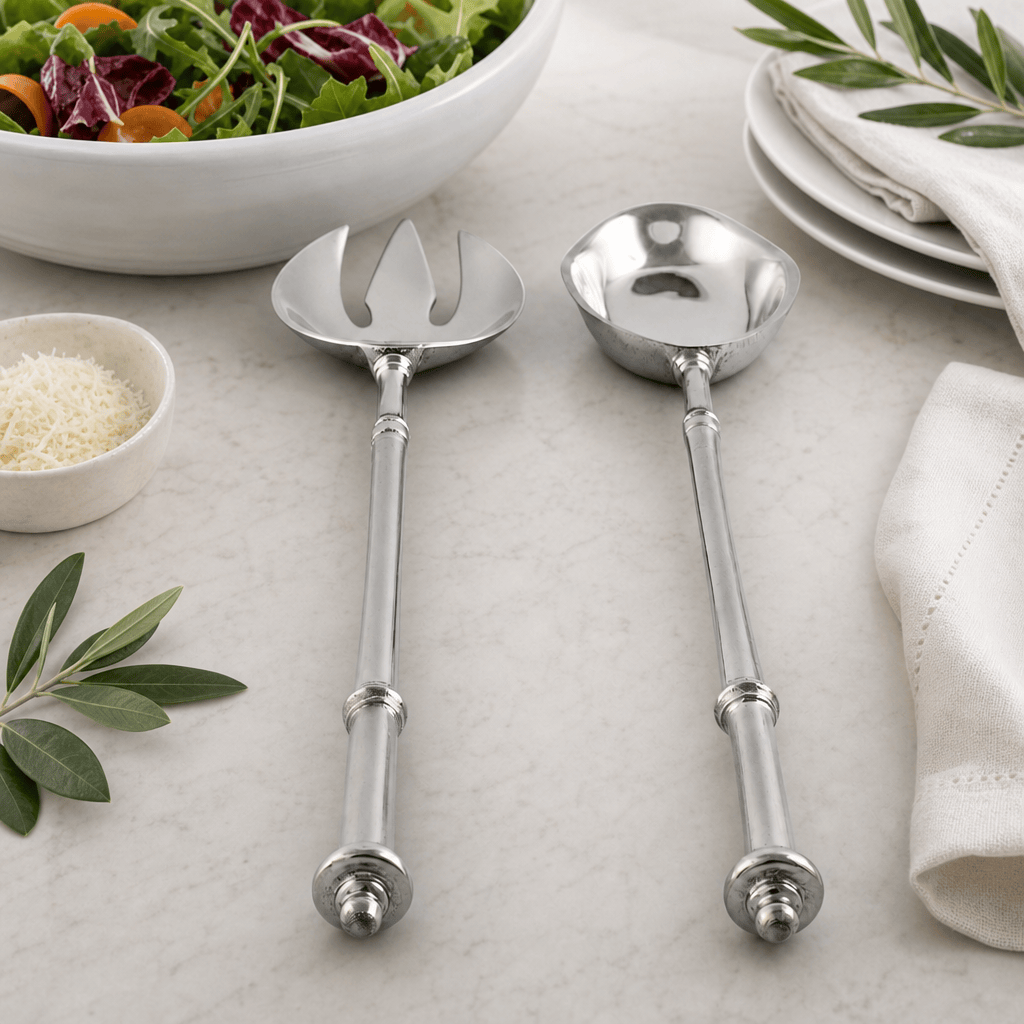 Arthur Court Salad Serving Set Beaded Serving Set