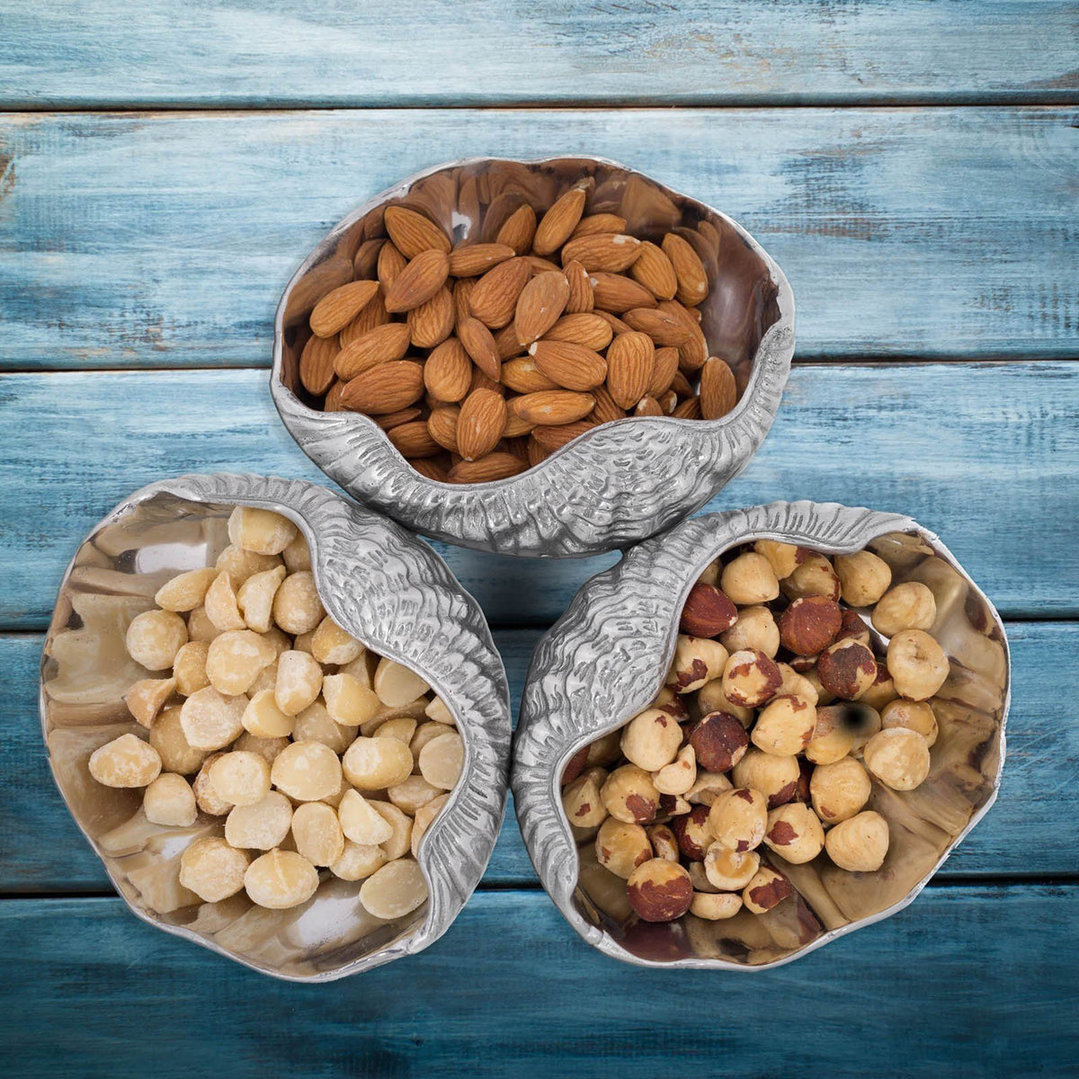 Arthur Court Sea and Shore Clam 3-Bowl Server