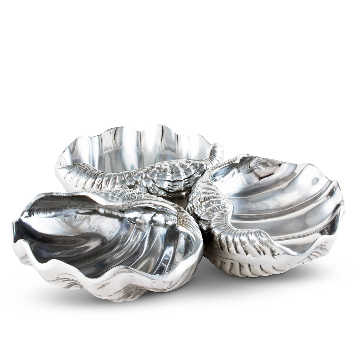 Arthur Court Sea and Shore Clam 3-Bowl Server
