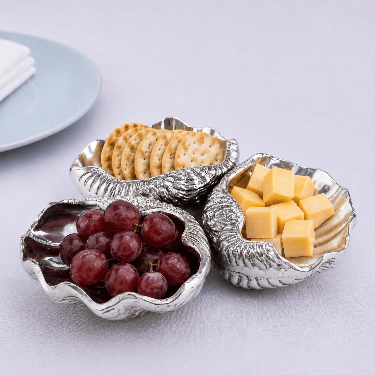 Arthur Court Sea and Shore Clam 3-Bowl Server