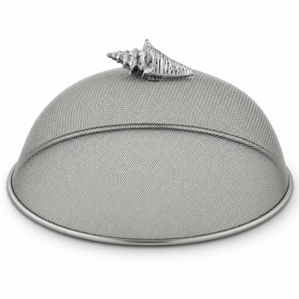 Arthur Court Sea and Shore Conch Shell Stainless Mesh Picnic Cover