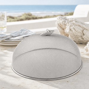 Arthur Court Sea and Shore Conch Shell Stainless Mesh Picnic Cover