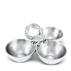 Arthur Court Sea and Shore Crab 3-Bowl Bowl