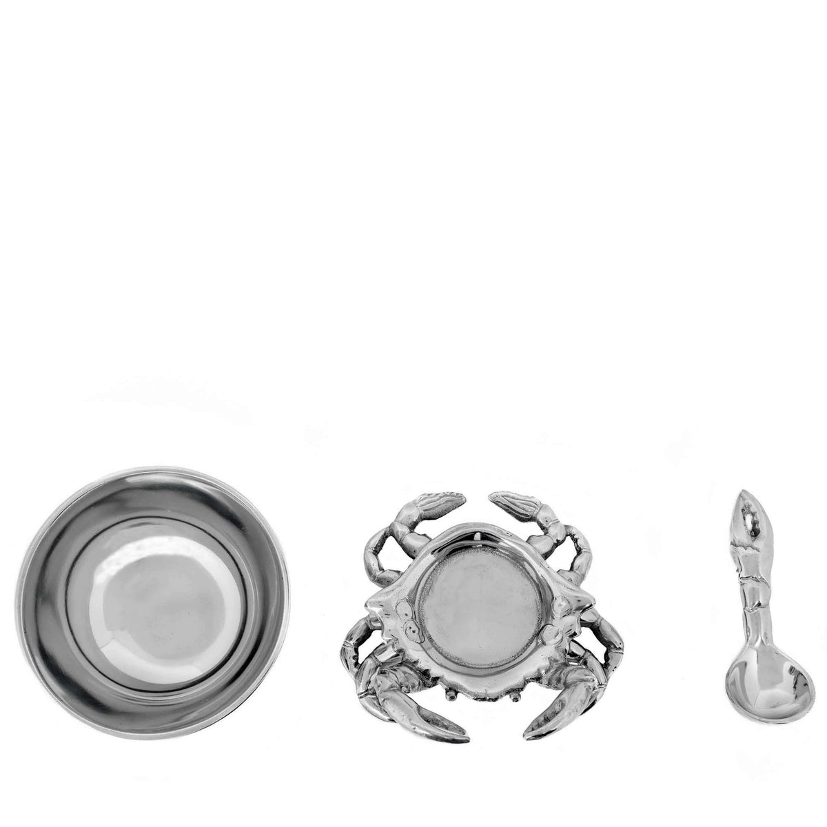 Arthur Court Sea and Shore Crab 3-Piece Condiment Set