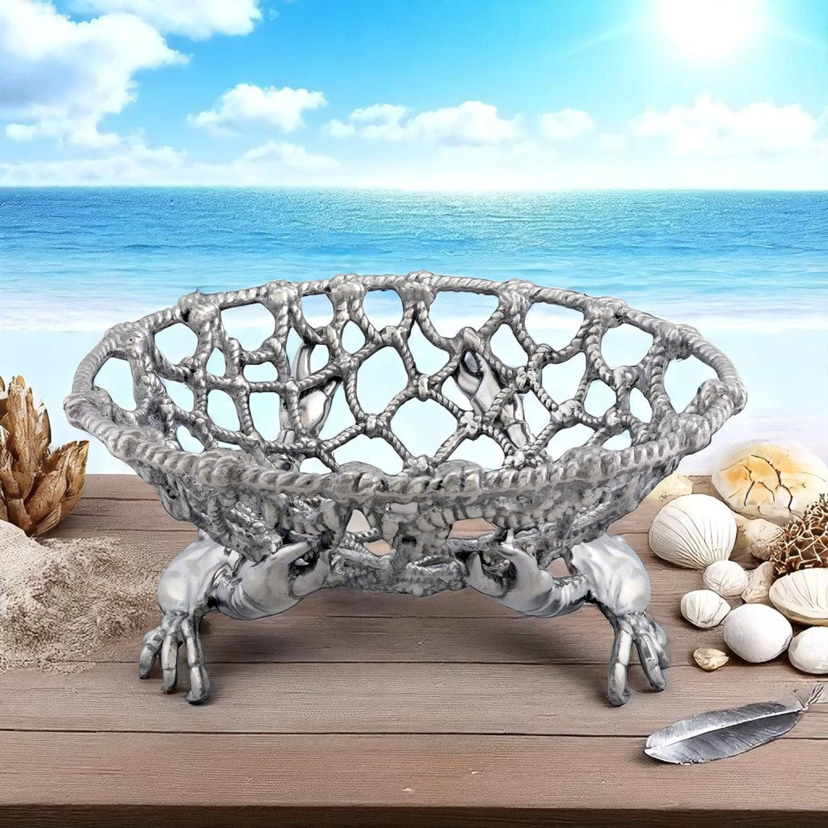 Arthur Court Sea and Shore Crab and Net Fruit Basket