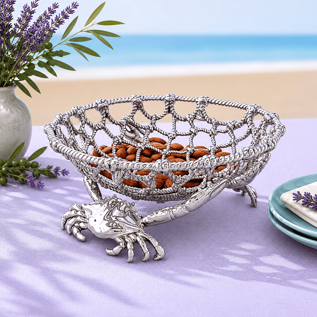 Arthur Court Sea and Shore Crab and Net Fruit Basket