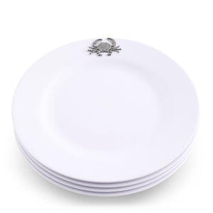 Arthur Court Sea and Shore Crab Melamine Lunch Plates - Set of 4