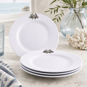 Arthur Court Sea and Shore Crab Melamine Lunch Plates - Set of 4