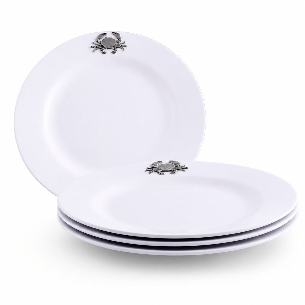 Arthur Court Sea and Shore Crab Melamine Lunch Plates - Set of 4