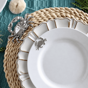 Arthur Court Sea and Shore Crab Melamine Lunch Plates - Set of 4