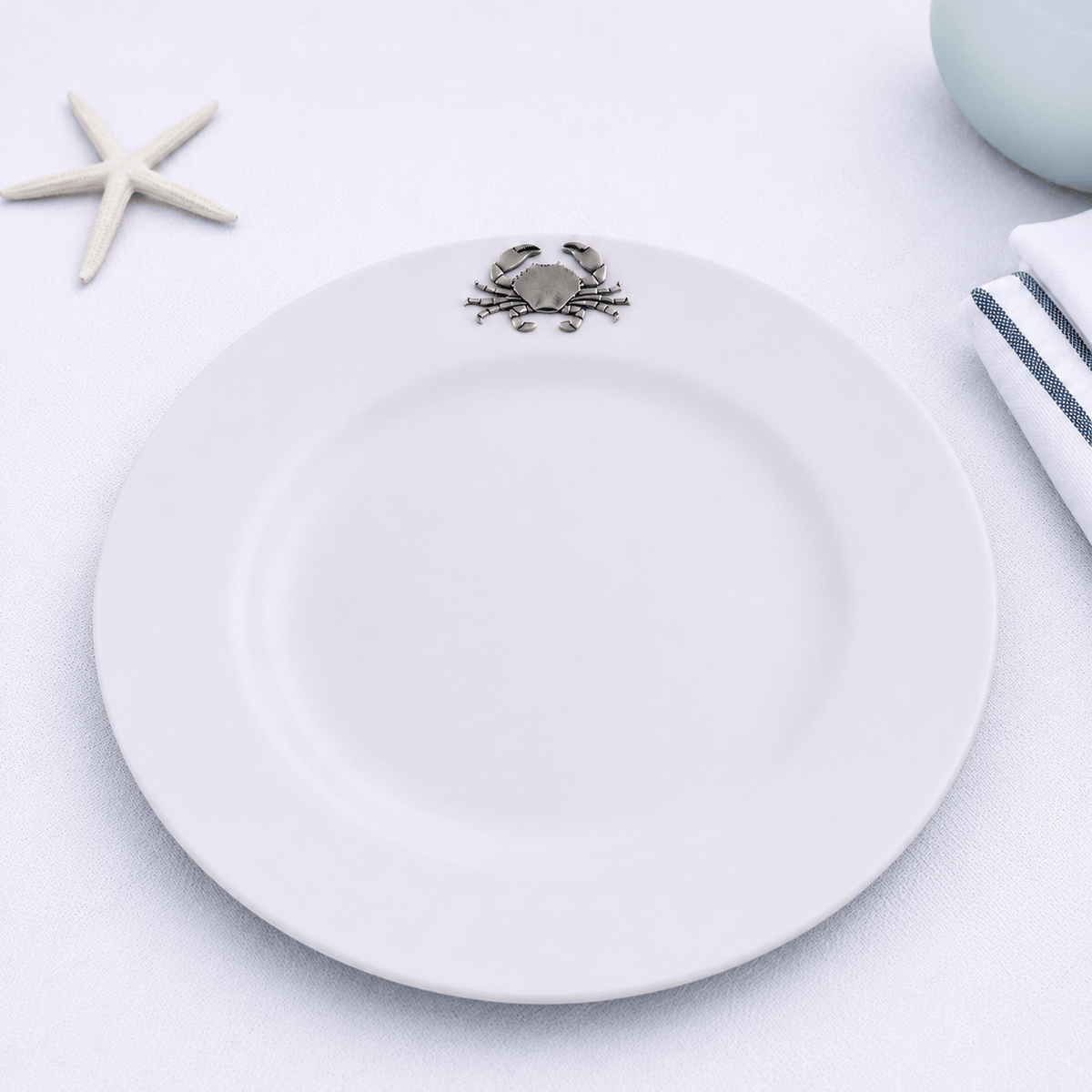 Arthur Court Sea and Shore Crab Melamine Lunch Plates - Set of 4