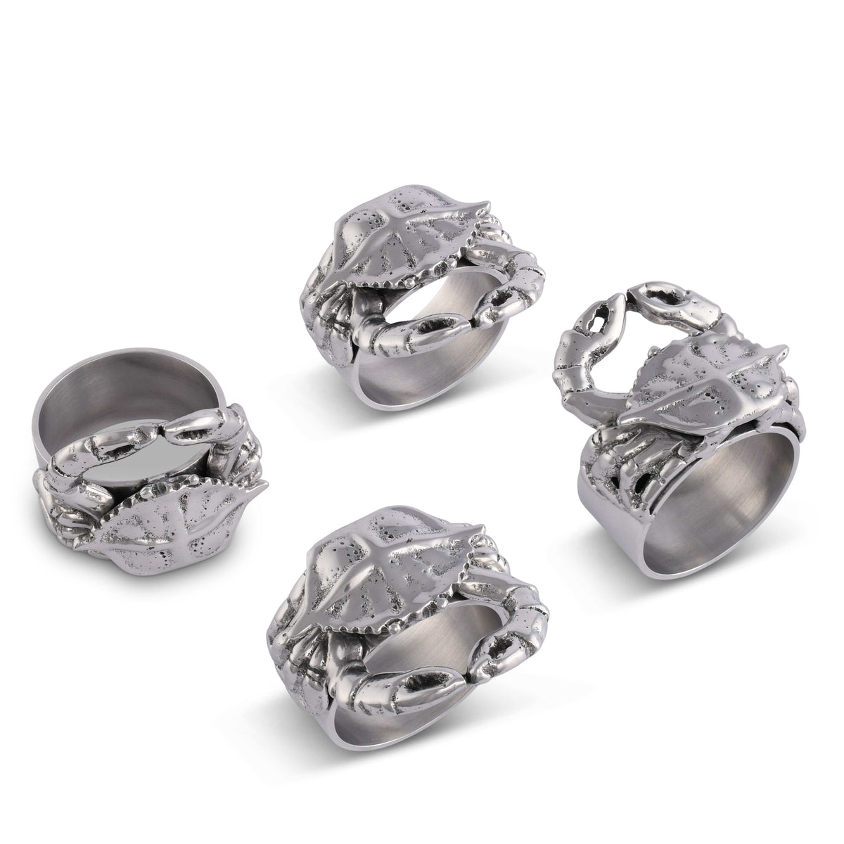 Arthur Court Sea and Shore Crab Napkin Rings - set of 4
