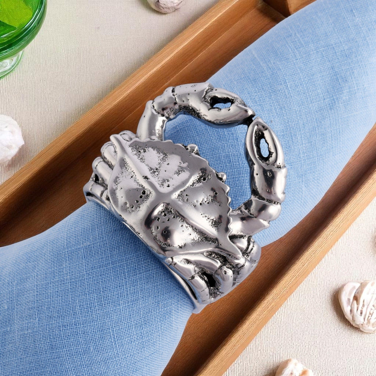 Arthur Court Sea and Shore Crab Napkin Rings - set of 4