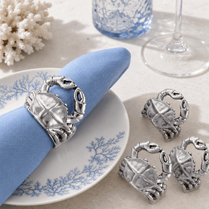 Arthur Court Sea and Shore Crab Napkin Rings - set of 4