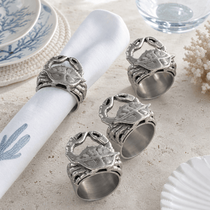 Arthur Court Sea and Shore Crab Napkin Rings - set of 4