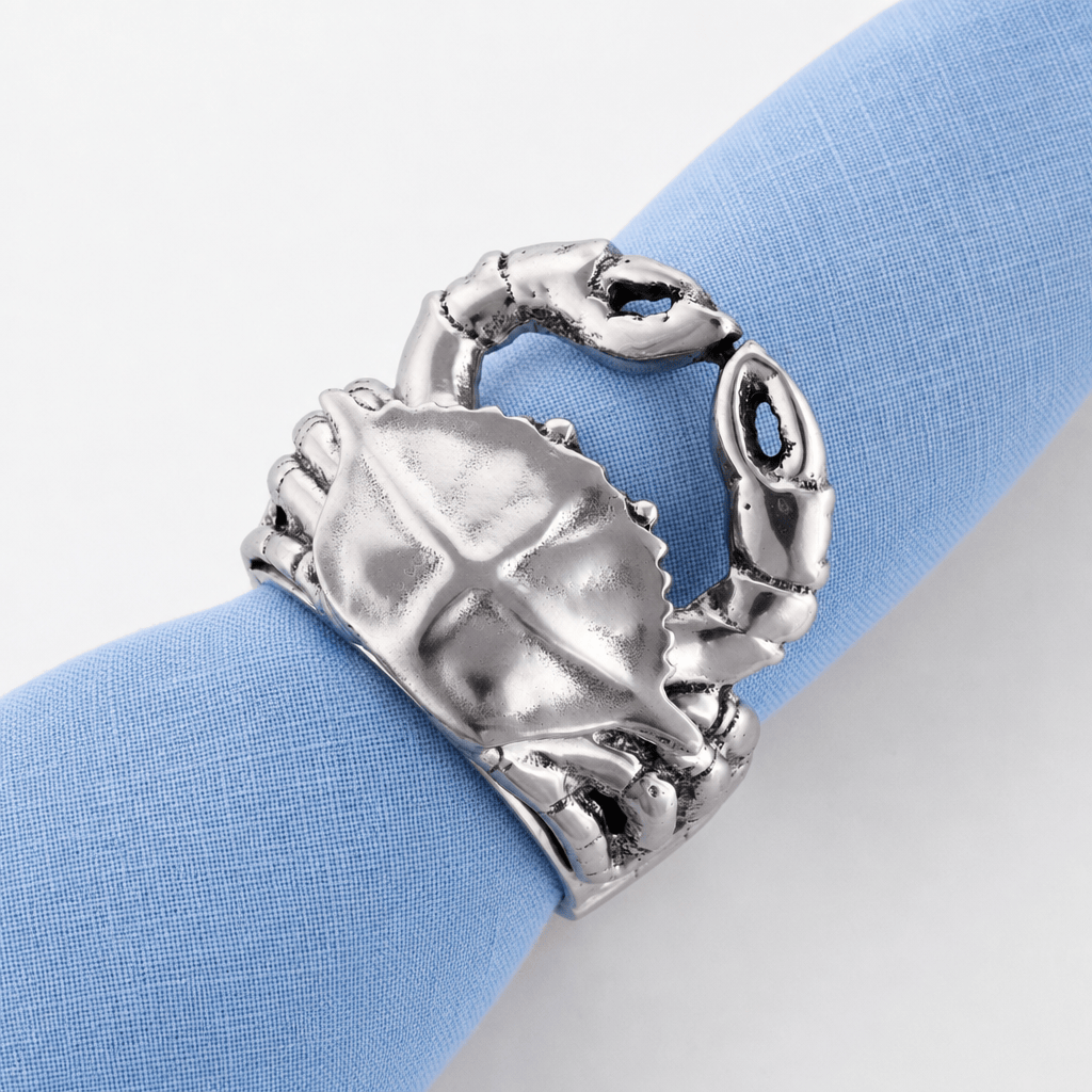 Arthur Court Sea and Shore Crab Napkin Rings - set of 4