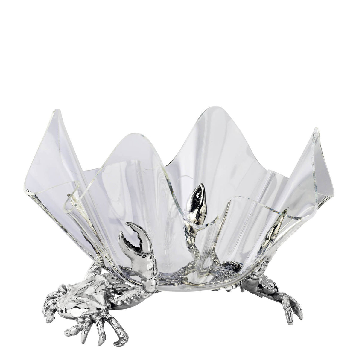Arthur Court Sea and Shore Crab Stand Acrylic Bowl 14