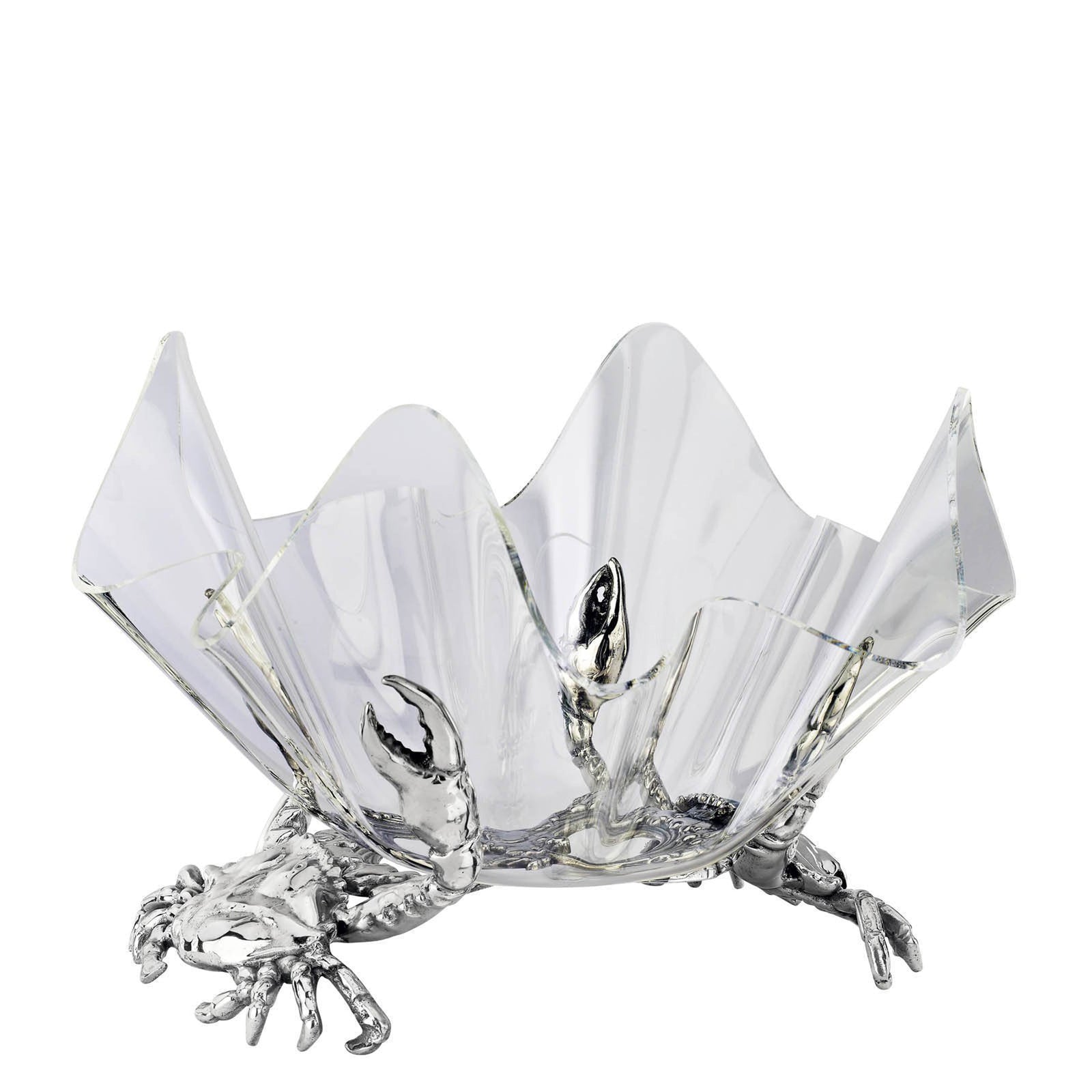 Arthur Court Sea and Shore Crab Stand Acrylic Bowl 14