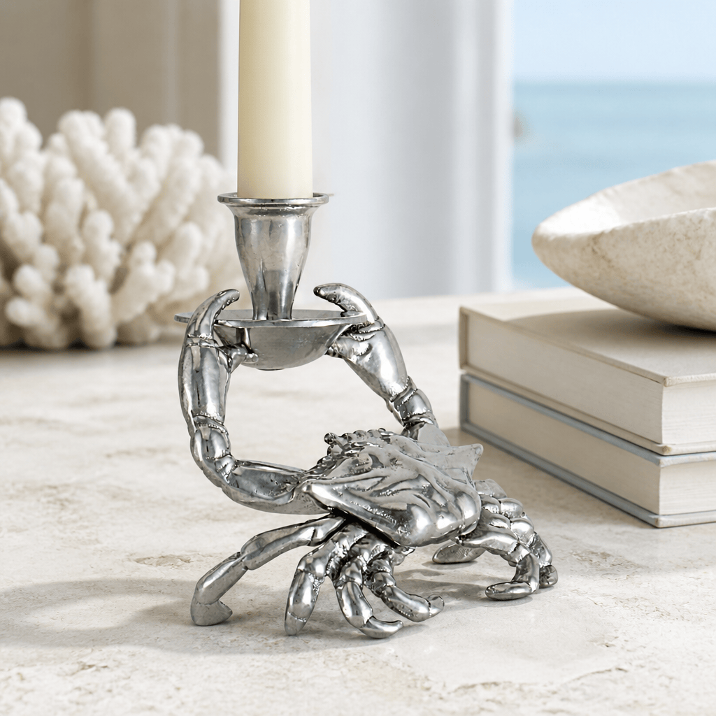 Arthur Court Sea and Shore Crab Taper Candle Holders