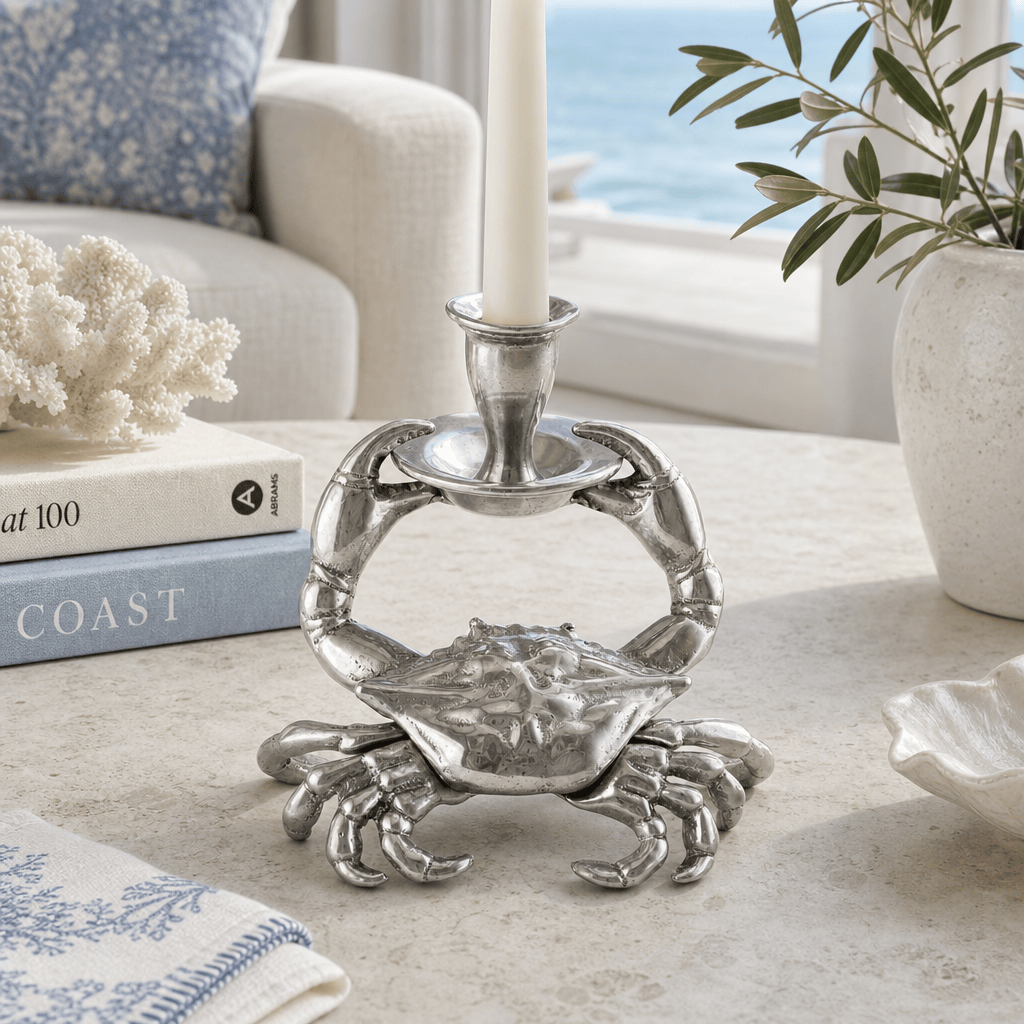 Arthur Court Sea and Shore Crab Taper Candle Holders