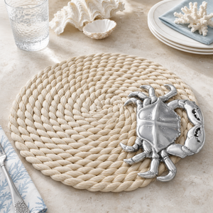 Arthur Court Sea and Shore Crab Twisted Seagrass Placemats - set of 4