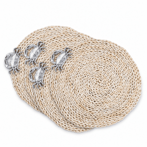 Arthur Court Sea and Shore Crab Twisted Seagrass Placemats - set of 4