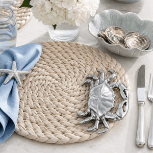 Arthur Court Sea and Shore Crab Twisted Seagrass Placemats - set of 4
