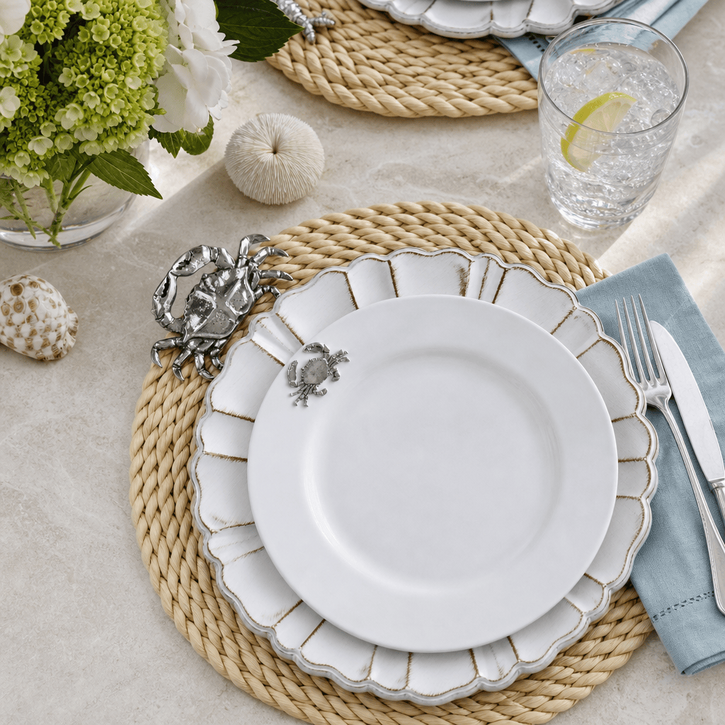 Arthur Court Sea and Shore Crab Twisted Seagrass Placemats - set of 4