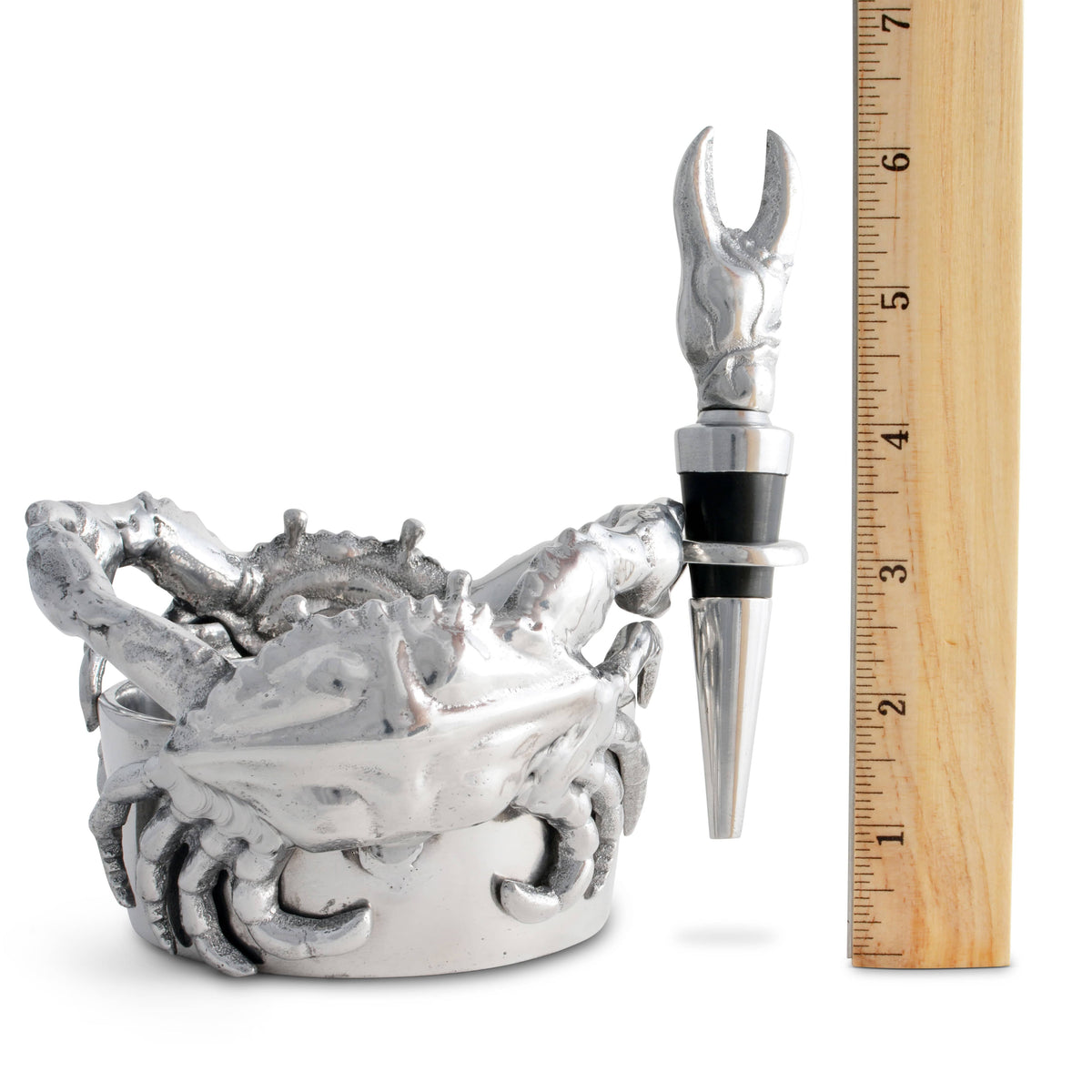 Arthur Court Sea and Shore Crab Wine Caddy and Stopper Set