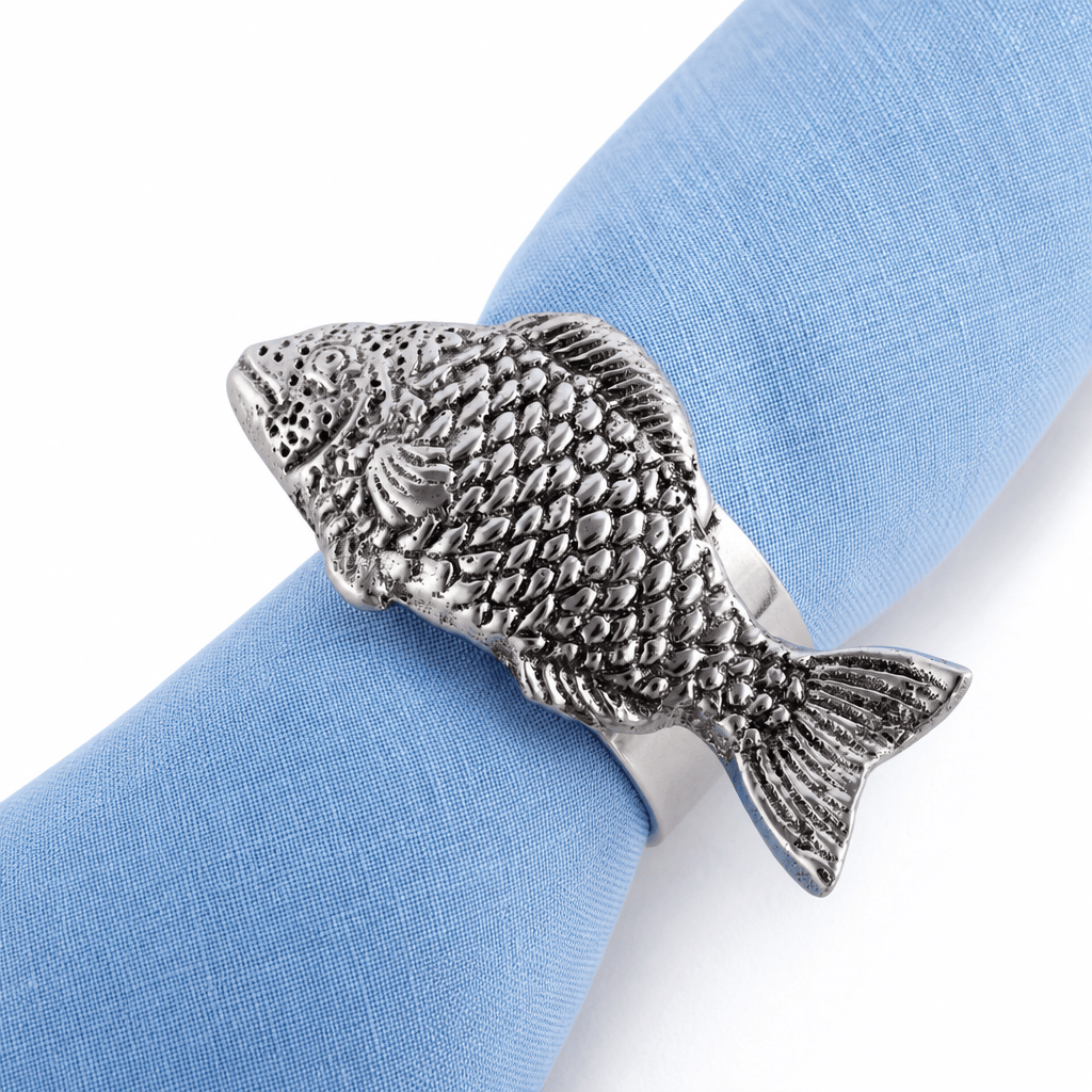 Arthur Court Sea and Shore Fish Napkin Rings - set of 4