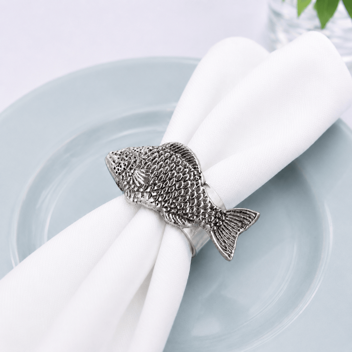 Arthur Court Sea and Shore Fish Napkin Rings - set of 4