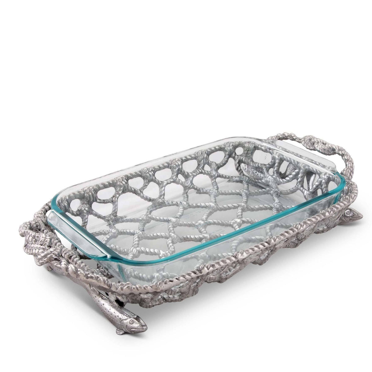 Arthur Court Sea and Shore Fish Net Casserole / Pyrex Holder