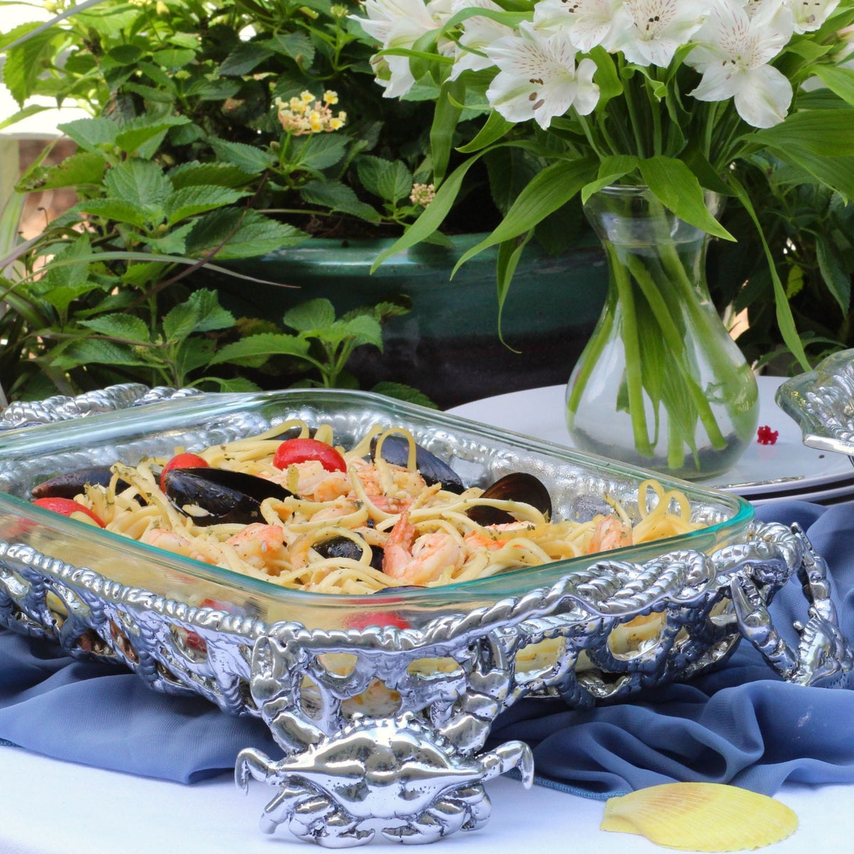 Arthur Court Sea and Shore Fish Net Casserole / Pyrex Holder