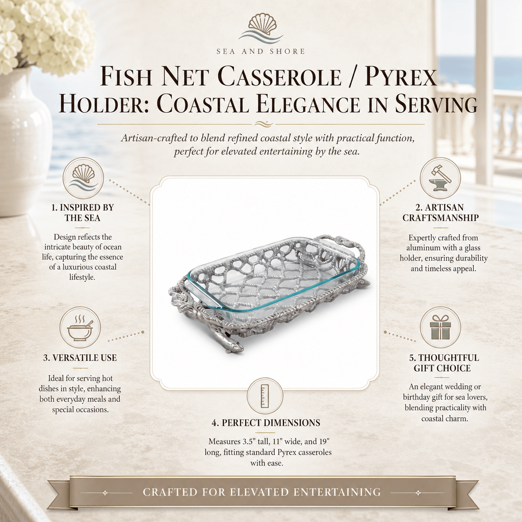 Arthur Court Sea and Shore Fish Net Casserole / Pyrex Holder