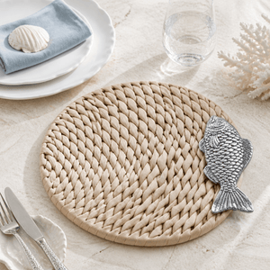 Arthur Court Sea and Shore Fish Twisted Seagrass Placemats - set of 4