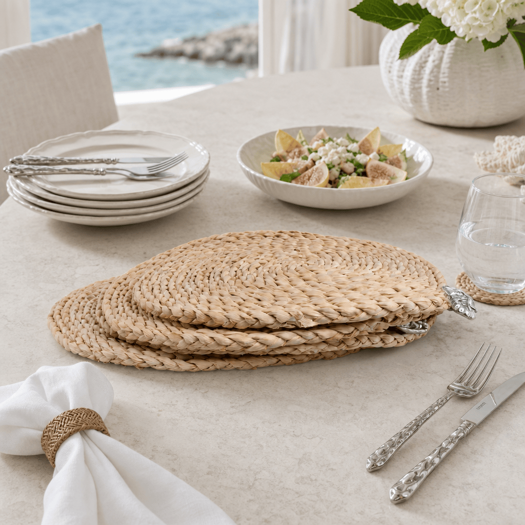 Arthur Court Sea and Shore Fish Twisted Seagrass Placemats - set of 4