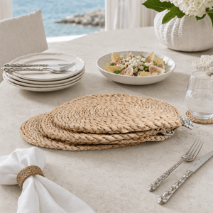 Arthur Court Sea and Shore Fish Twisted Seagrass Placemats - set of 4