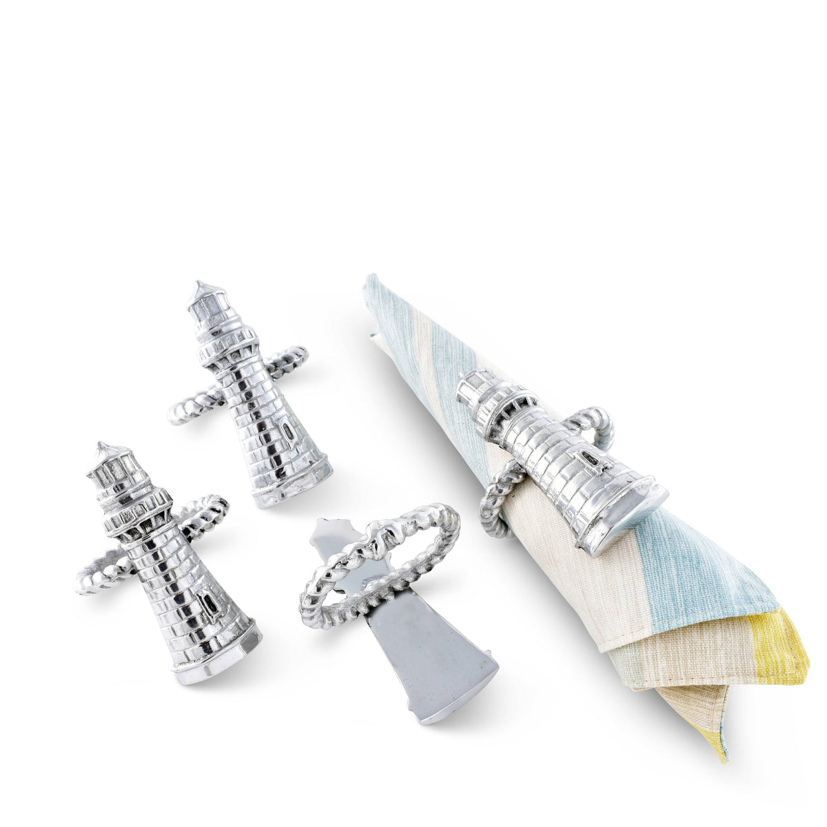 Arthur Court Sea and Shore Lighthouse Napkin Rings