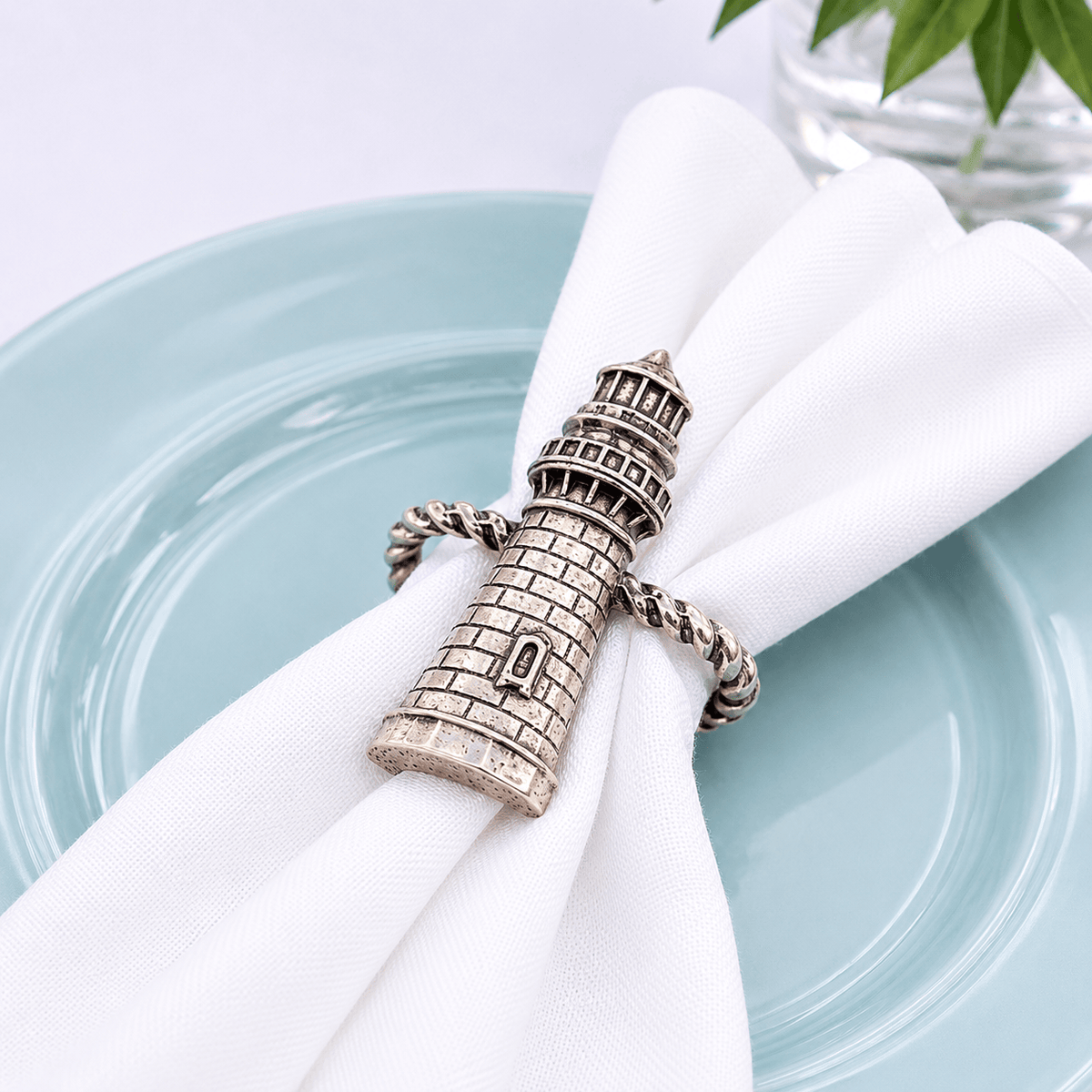 Arthur Court Sea and Shore Lighthouse Napkin Rings