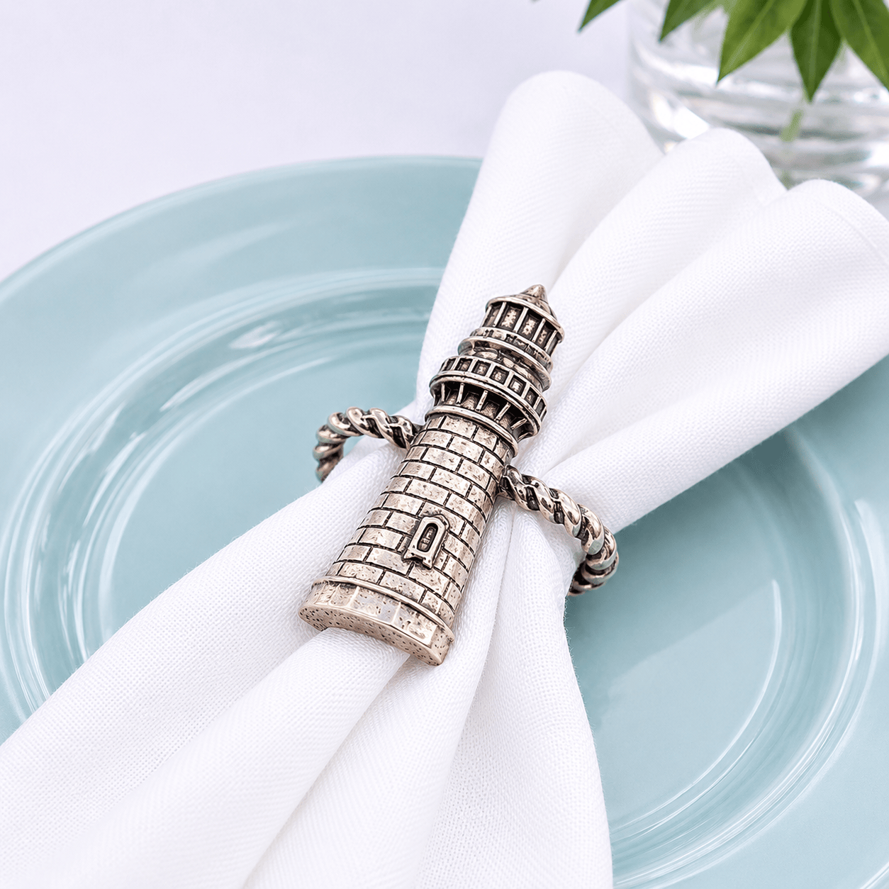 Arthur Court Sea and Shore Lighthouse Napkin Rings