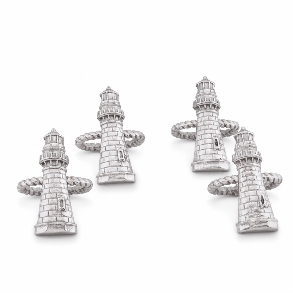 Arthur Court Sea and Shore Lighthouse Napkin Rings