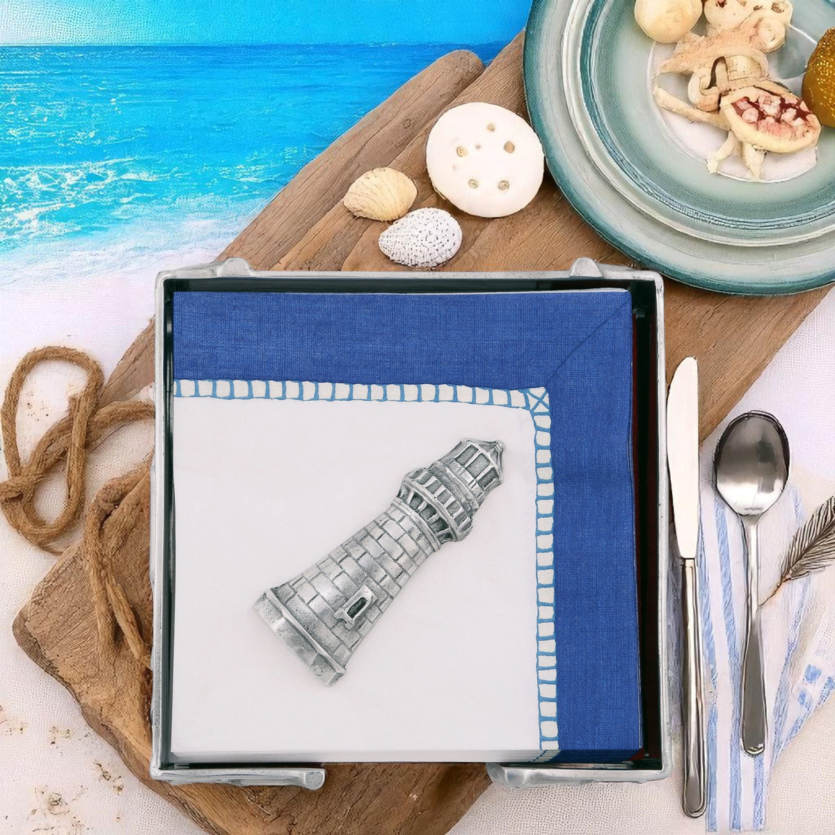 Arthur Court Sea and Shore Lighthouse Napkin Weight